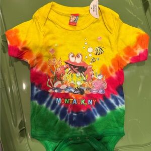 Colorful Montauk NY Baby Onesie